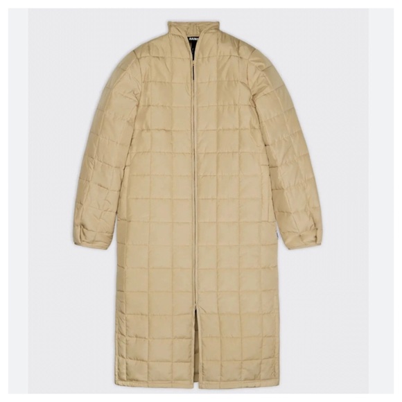 Rains Liner Puffer Coat Women’s XL Sand - Picture 2 of 8